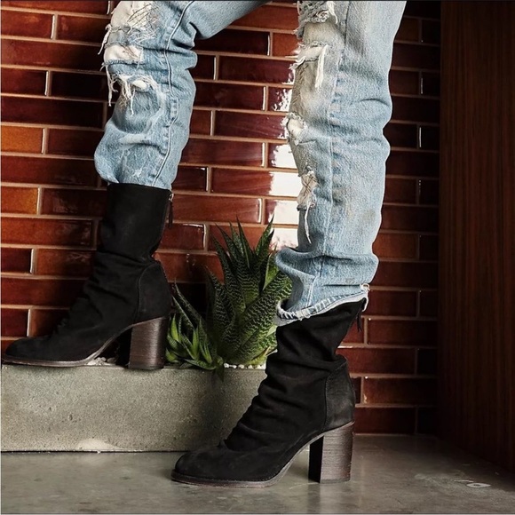 Free People Elle Blocked Heeled Slouch Boots Sz 11 US or 41 EU  NWT - Picture 1 of 12